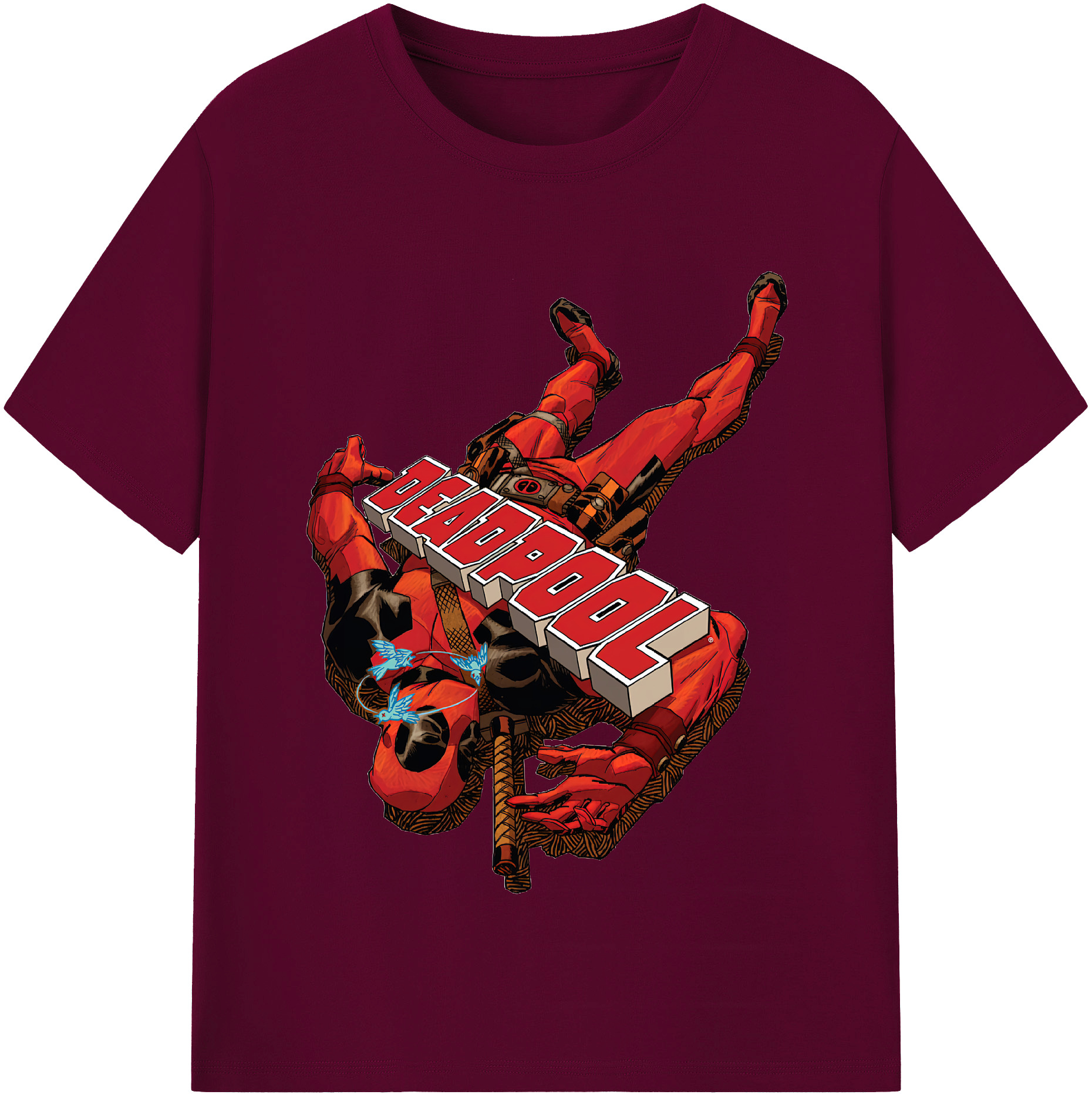 （画像用） Deadpool デッドプール レディースカジュアルプリントTシャツ（綿100％）